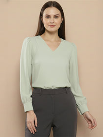 VORA LABEL Women Denim Solid Regular Fit Top - Yellow