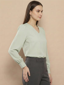 VORA LABEL Women Denim Solid Regular Fit Top - Yellow