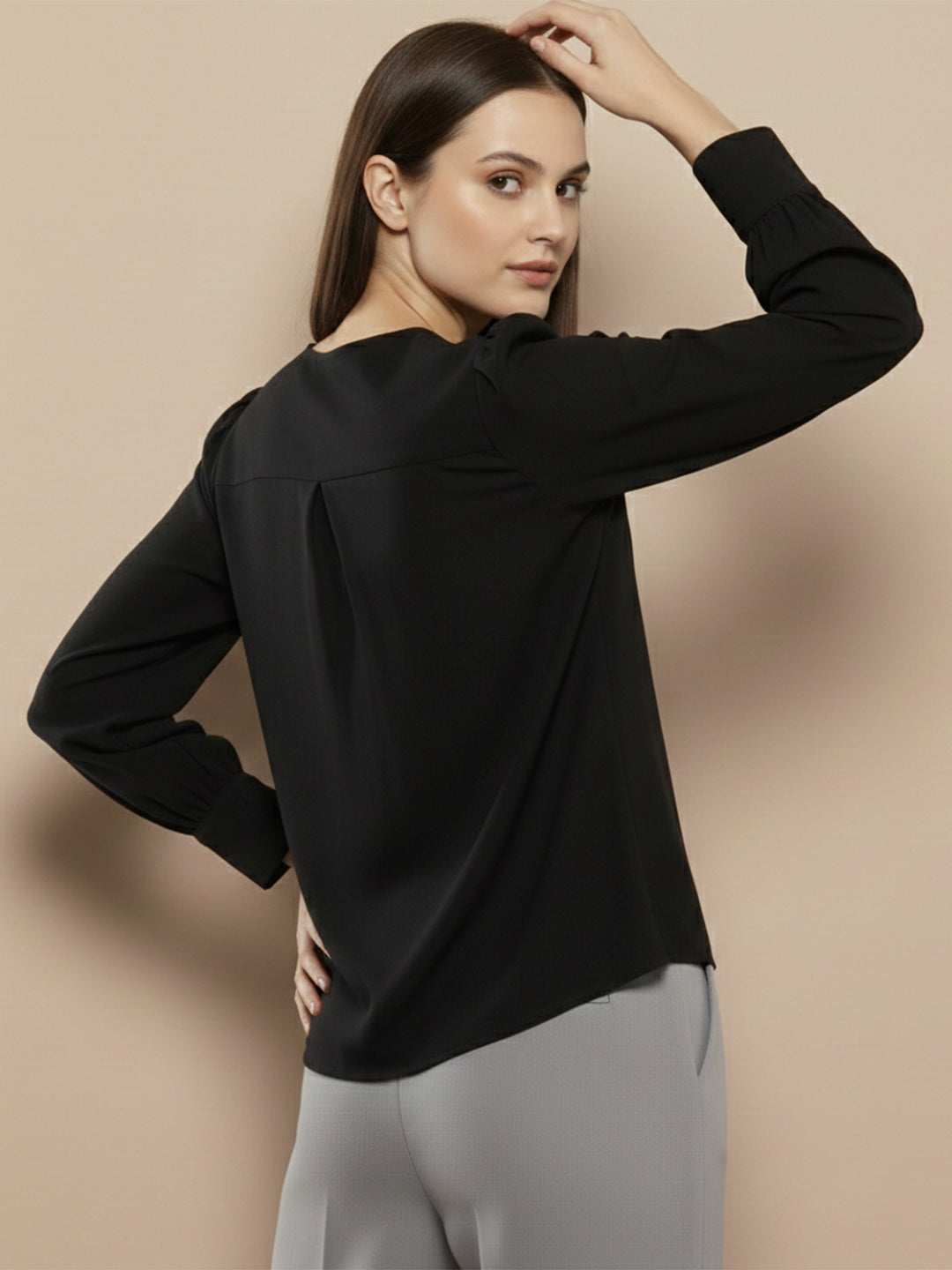 VORA LABEL Women Denim Solid Regular Fit Top - Yellow