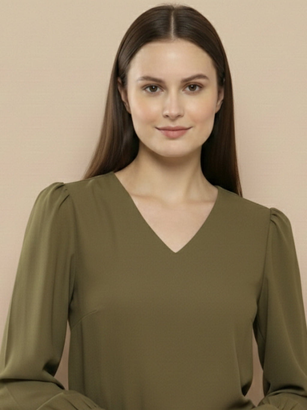 VORA LABEL Women Solid Regular Fit Top - Sky Blue