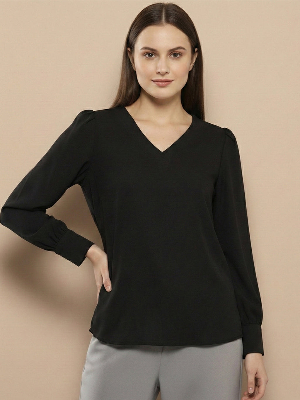 VORA LABEL Women Denim Solid Regular Fit Top - Yellow