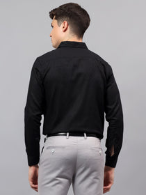 VORA LABEL Men Cotton Solid Regular Fit Casual Shirt - Black
