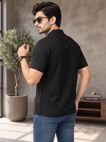 VORA LABEL Men’s Cotton Blend Mandarin Collar Half Kurta | Short Sleeve Solid Casual Wear