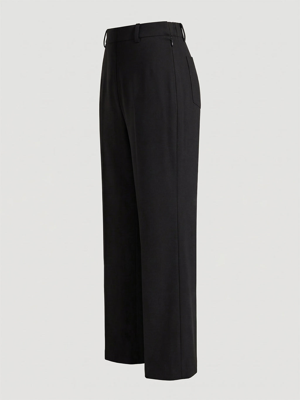 VORA LABEL Women Linen Solid Full Length Wide-Leg Trousers - Black