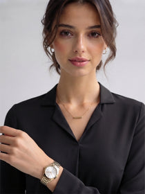 VORA LABEL Women's Black Crepe Shirt | Elegant Full Sleeve Collared Top for Women