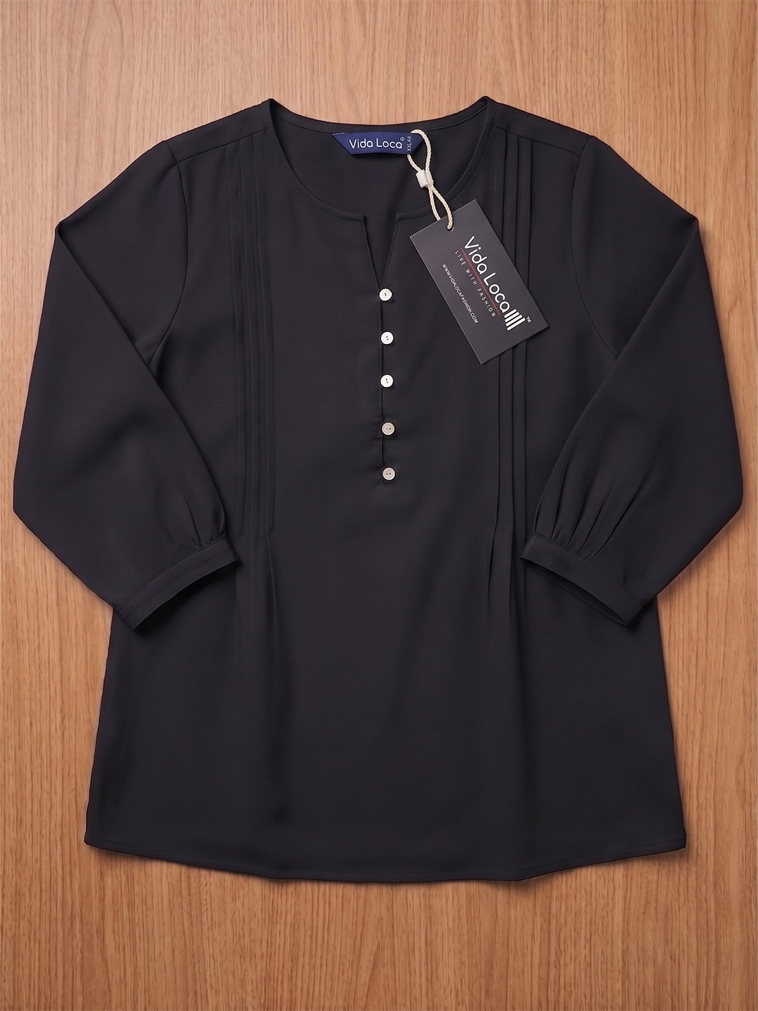 VORA LABEL Women Viscose Solid Regular Fit Top - Black