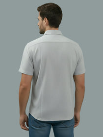 VORA LABEL Men Cotton Regular Fit Spread Collar Casual Shirt - Yellow