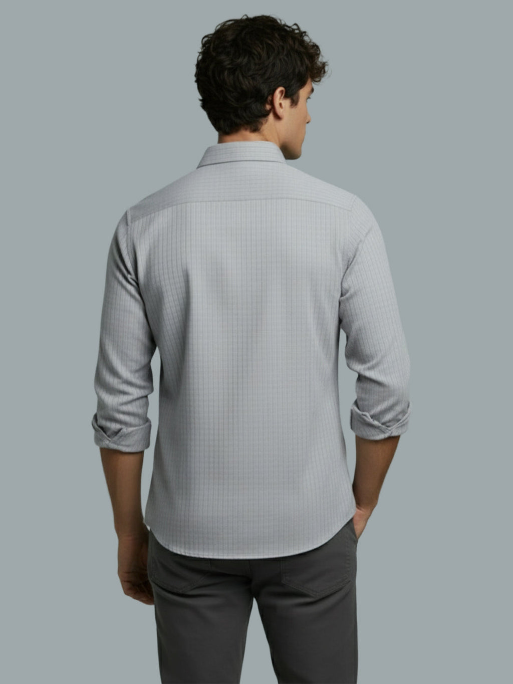 VORA LABEL Men Cotton Solid Regular Fit Spread Collar Casual Shirt - Black
