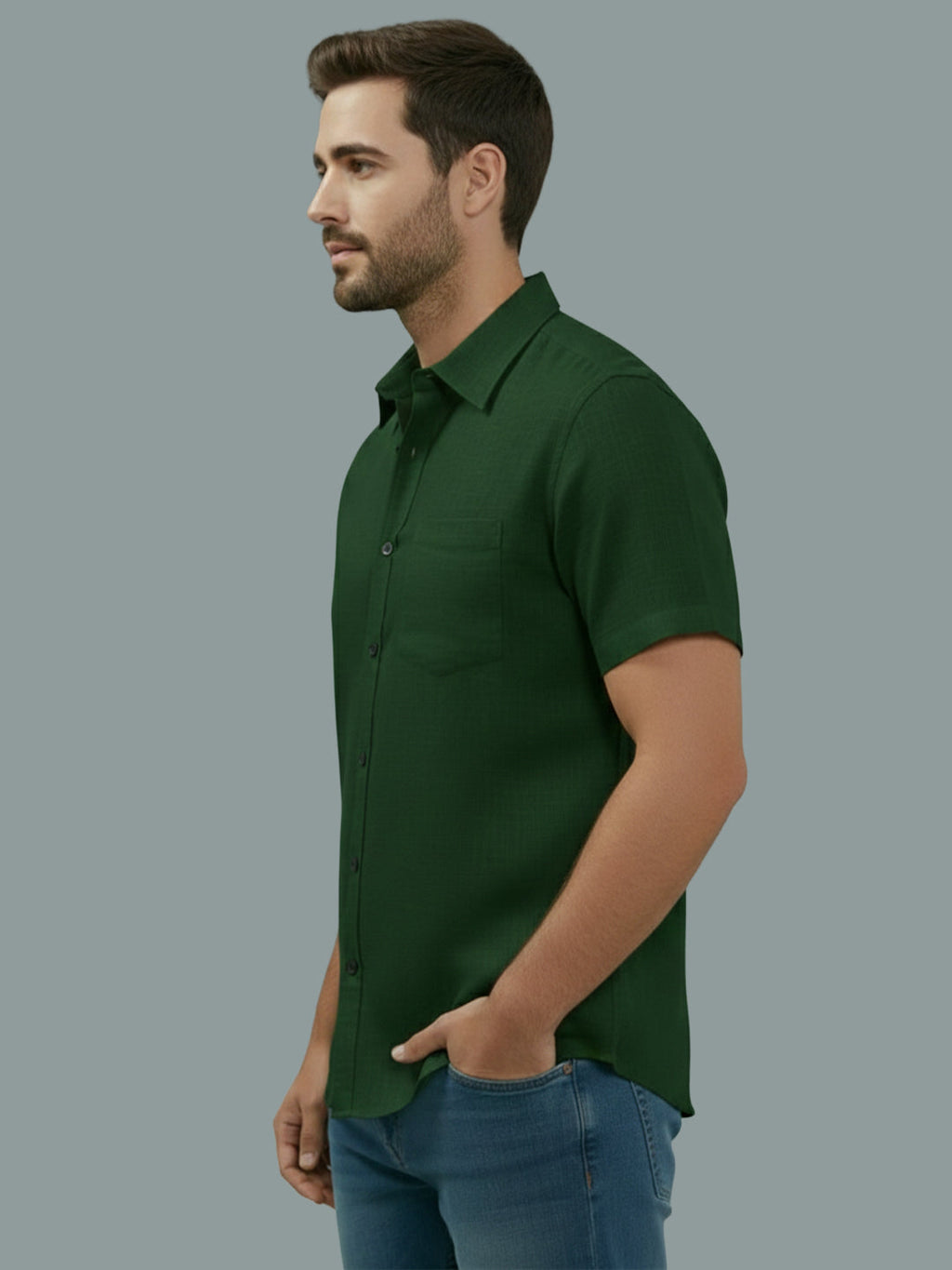 VORA LABEL Men Cotton Regular Fit Spread Collar Casual Shirt - Yellow