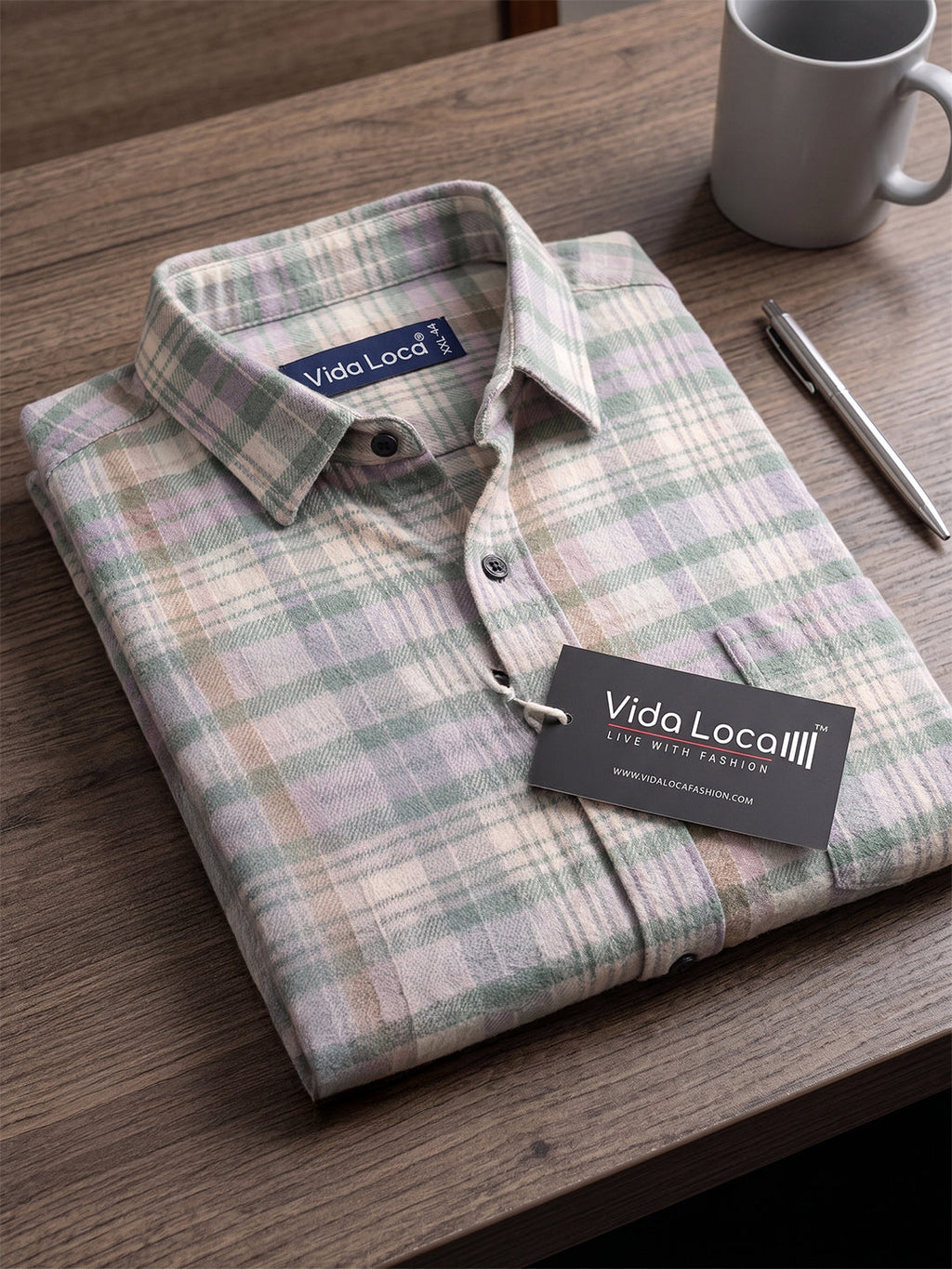 VORA LABEL Men Cotton Checked Regular Fit Casual Shirt - White