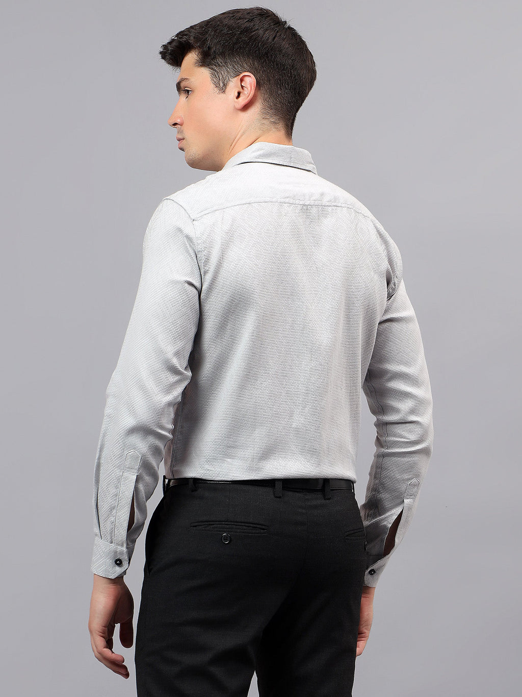 VORA LABEL Men Cotton Solid Regular Fit Casual Shirt - Black