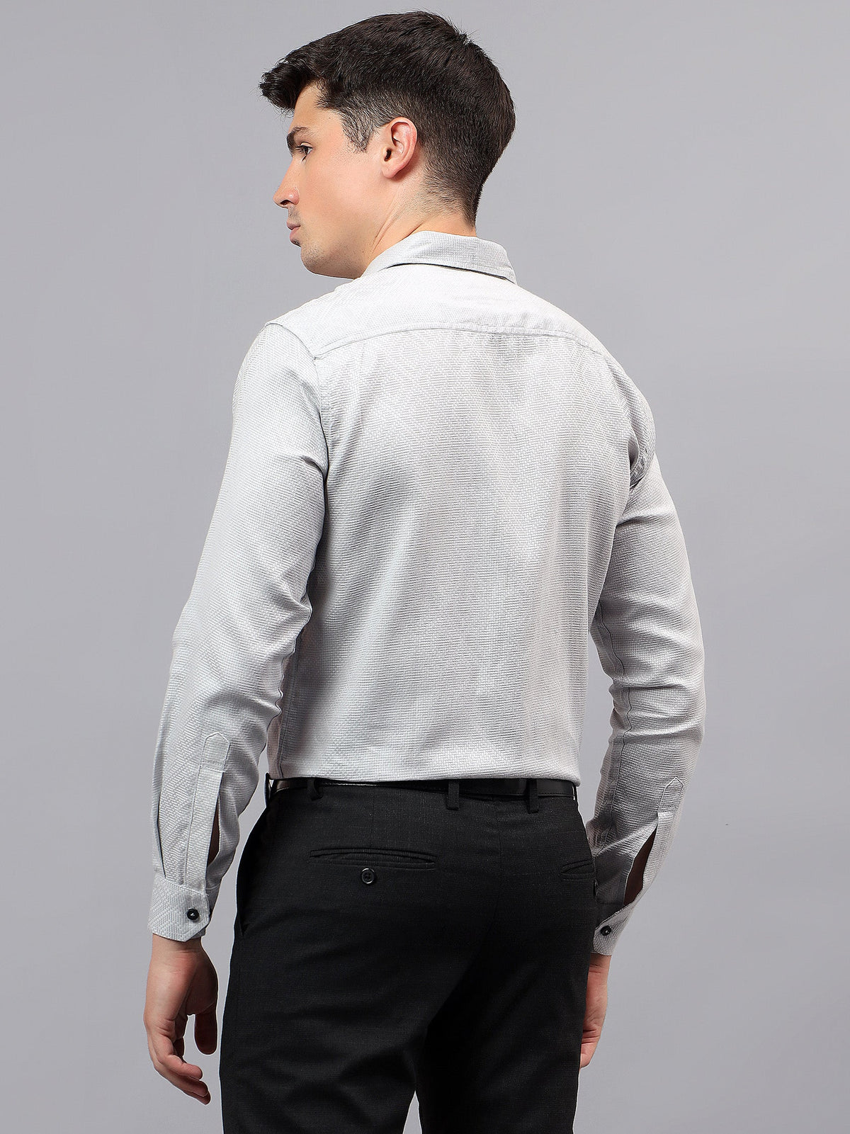 VORA LABEL Men Cotton Solid Regular Fit Casual Shirt - Black