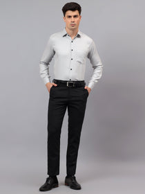 VORA LABEL Men Cotton Solid Regular Fit Casual Shirt - Black