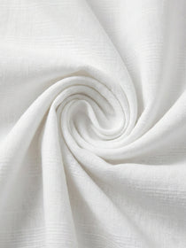 VORA LABEL Men Cotton Striped Button Front Short Kurta - White