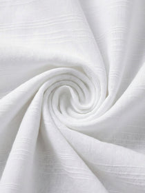 VORA LABEL Men Cotton Single Stripe Short Kurta - White