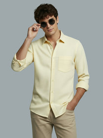 VORA LABEL Men Cotton Solid Regular Fit Spread Collar Casual Shirt - Black