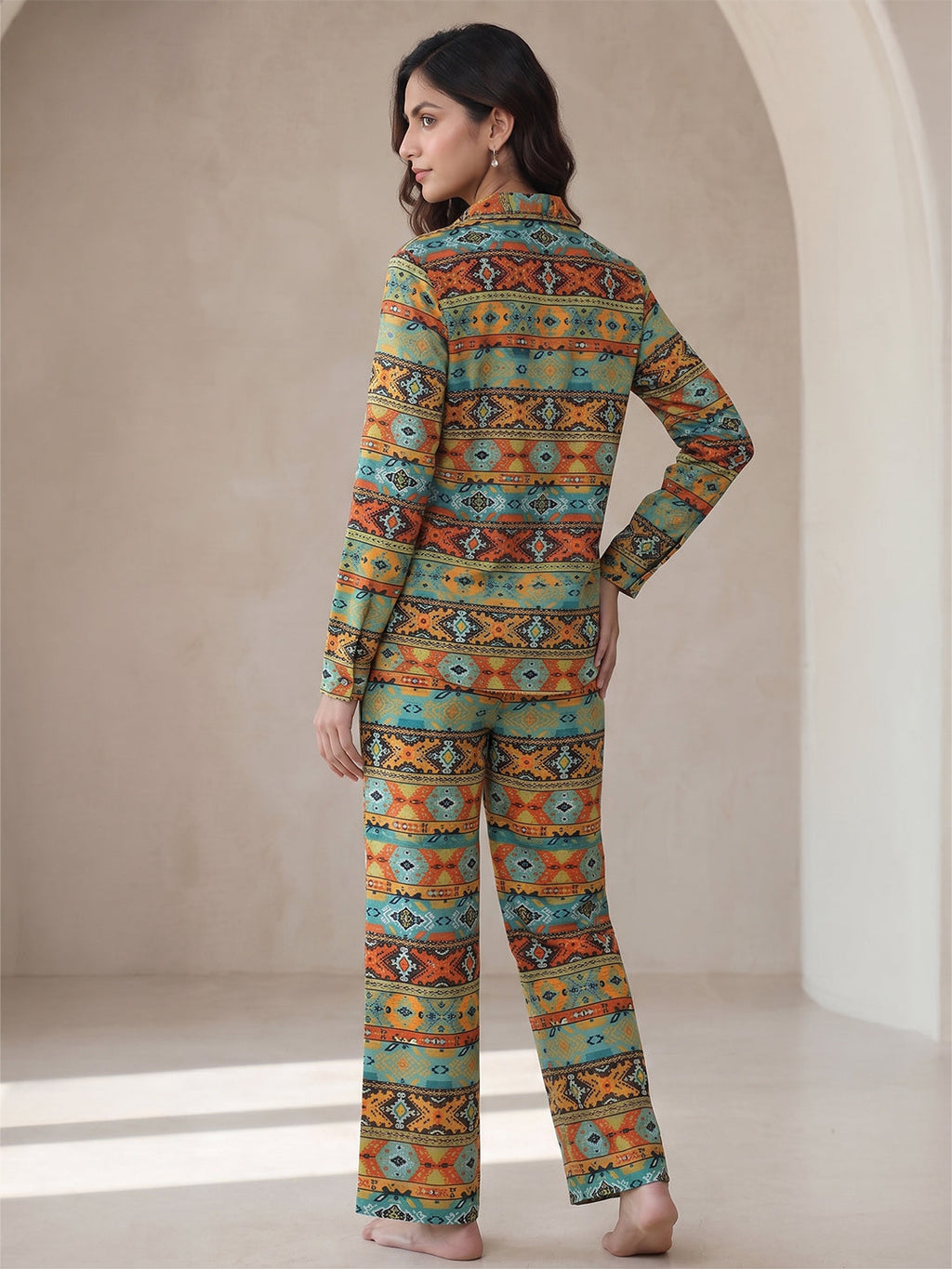 VORA LABEL Women Viscose Rayon Floral Printed Regular Fit Co-ord Set - Green