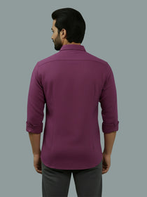 VORA LABEL Men Cotton Regular Fit Spread Collar Casual Shirt - Green