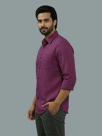 VORA LABEL Men Cotton Regular Fit Spread Collar Casual Shirt - Green