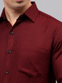 VORA LABEL Men Cotton Solid Regular Fit Casual Shirt - Black