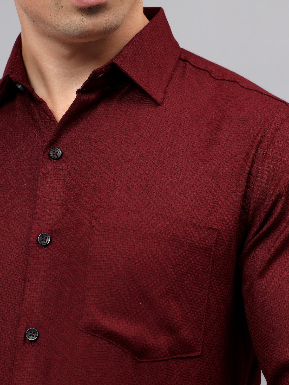 VORA LABEL Men Cotton Solid Regular Fit Casual Shirt - Black