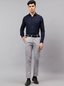 VORA LABEL Men Cotton Solid Regular Fit Casual Shirt - Black