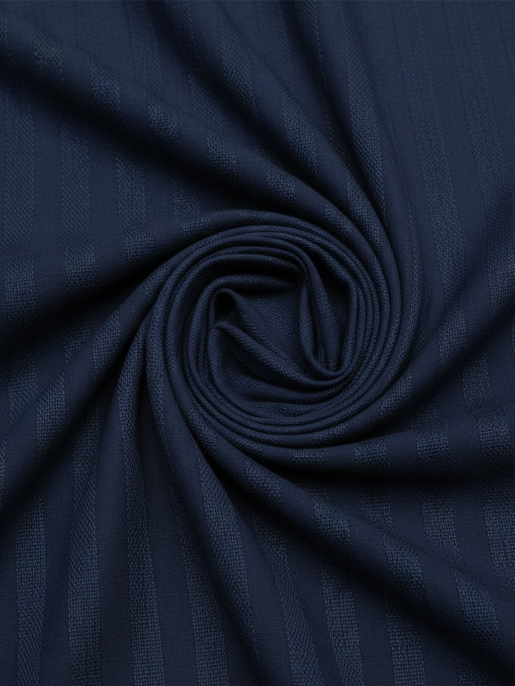 VORA LABEL Men Cotton Striped Relaxed Fit Mandarin Collar Short Kurta - Navy Blue