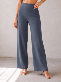 VORA LABEL Women Cotton Solid Relaxed Fit Palazzo Pants - Cream