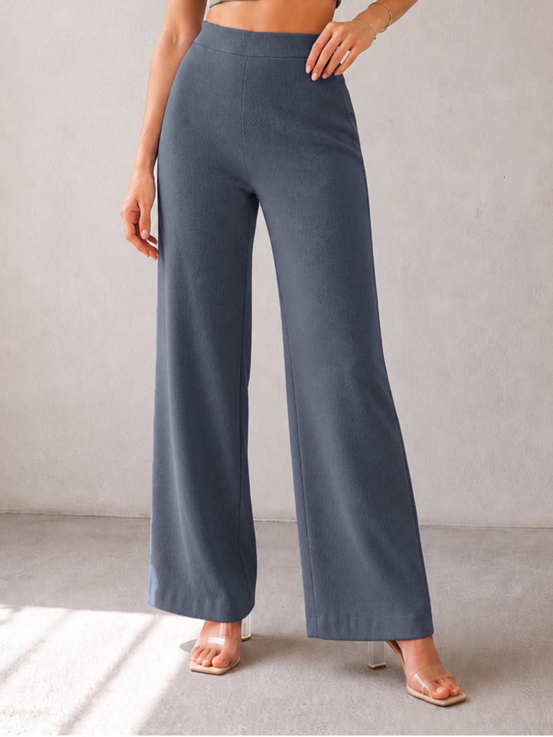 VORA LABEL Women Cotton Solid Relaxed Fit Palazzo Pants - Cream