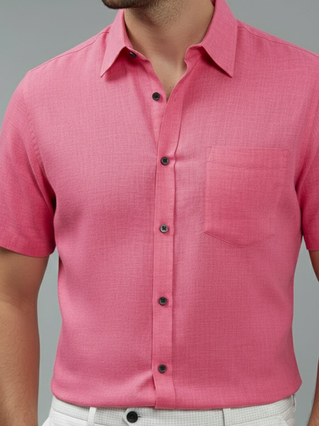 VORA LABEL Men Cotton Regular Fit Spread Collar Casual Shirt - Yellow