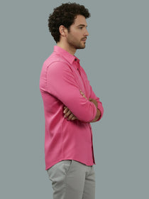 VORA LABEL Men Cotton Regular Fit Spread Collar Casual Shirt - Green