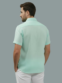 VORA LABEL Men Cotton Regular Fit Spread Collar Casual Shirt - Yellow