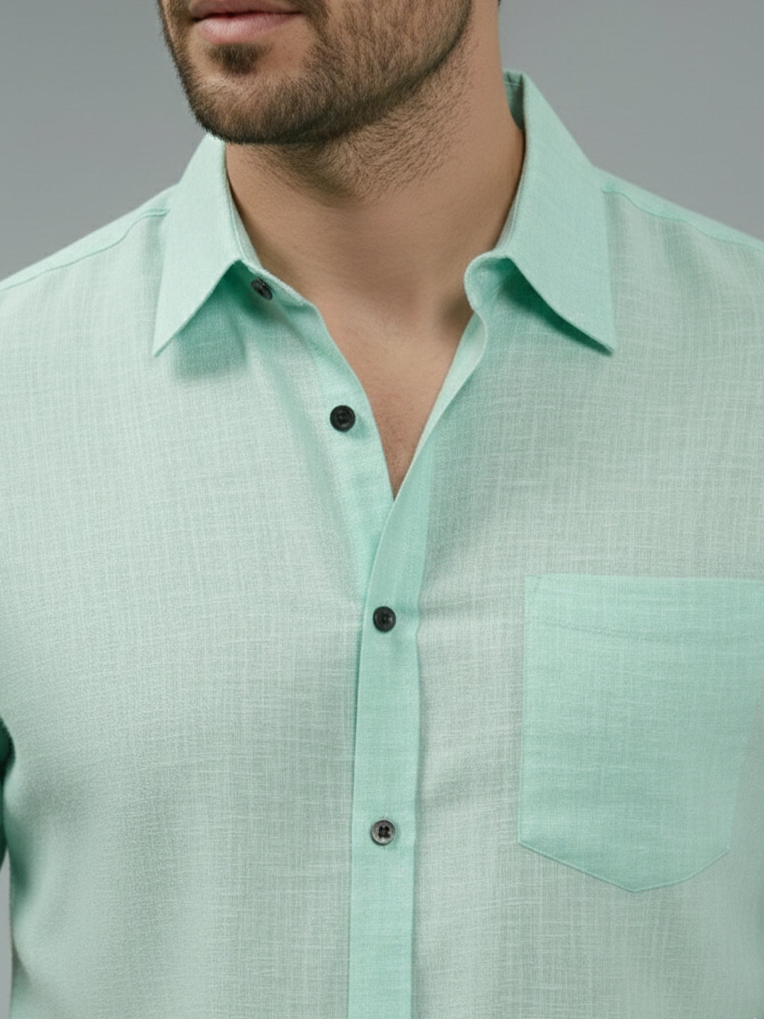 VORA LABEL Men Cotton Regular Fit Spread Collar Casual Shirt - Yellow