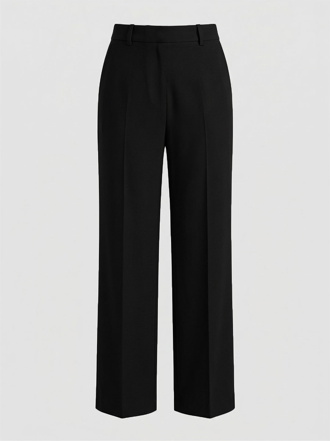 VORA LABEL Women Rayon Solid Straight Fit Trousers - Black Secondary image
