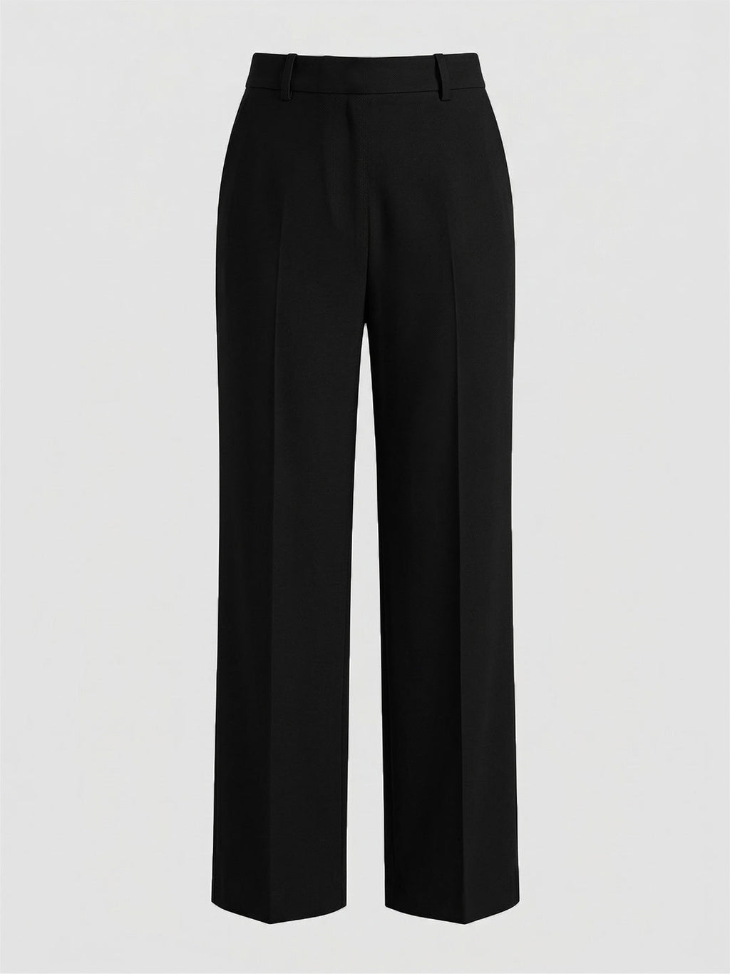 VORA LABEL Women Rayon Solid Straight Fit Trousers - Black