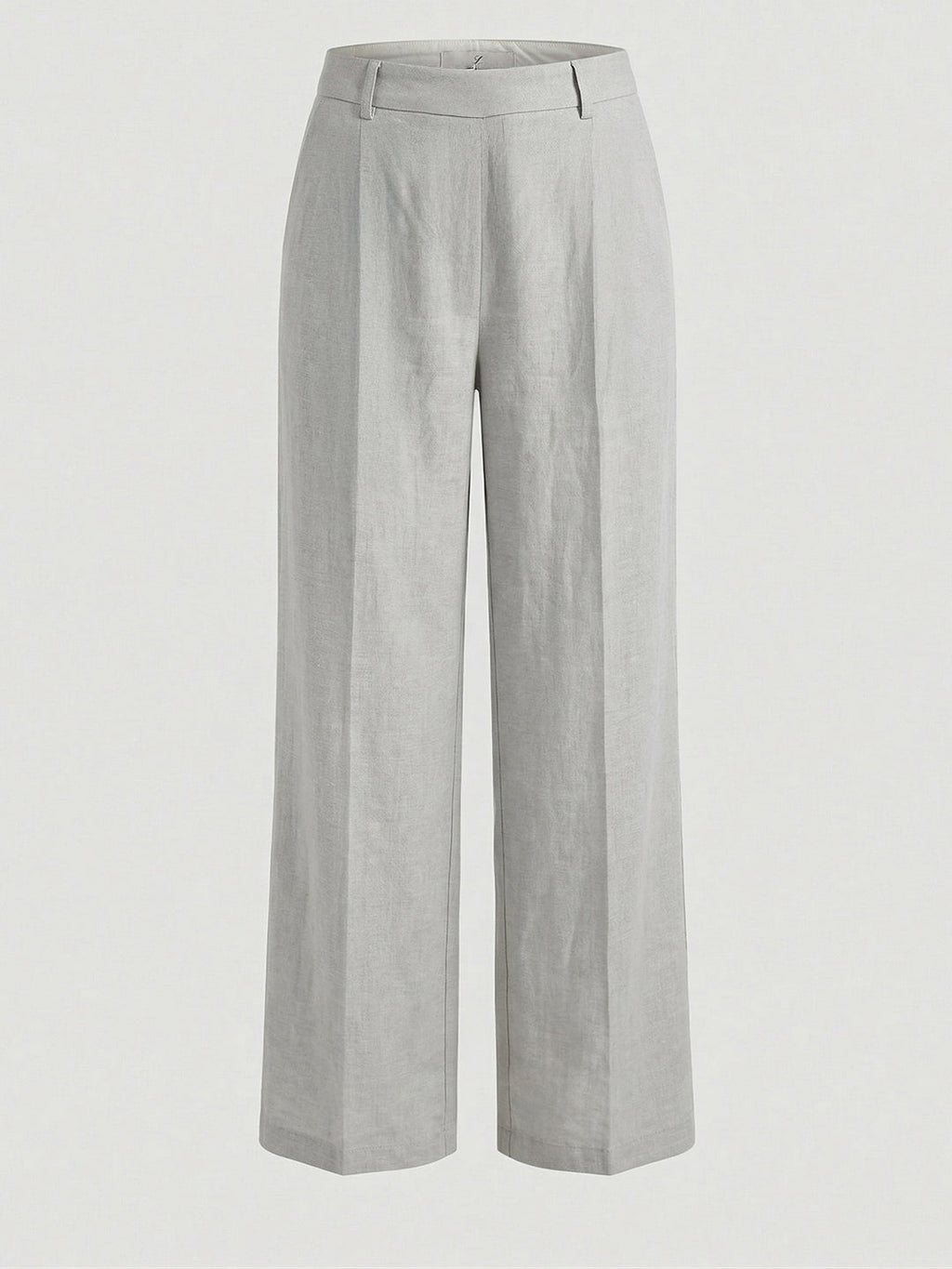 VORA LABEL Women Rayon Solid Straight Fit Trousers - Grey