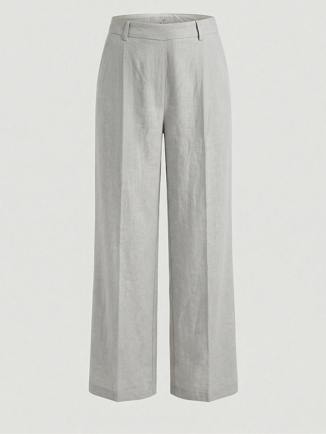 VORA LABEL Women Rayon Solid Straight Fit Trousers - Grey