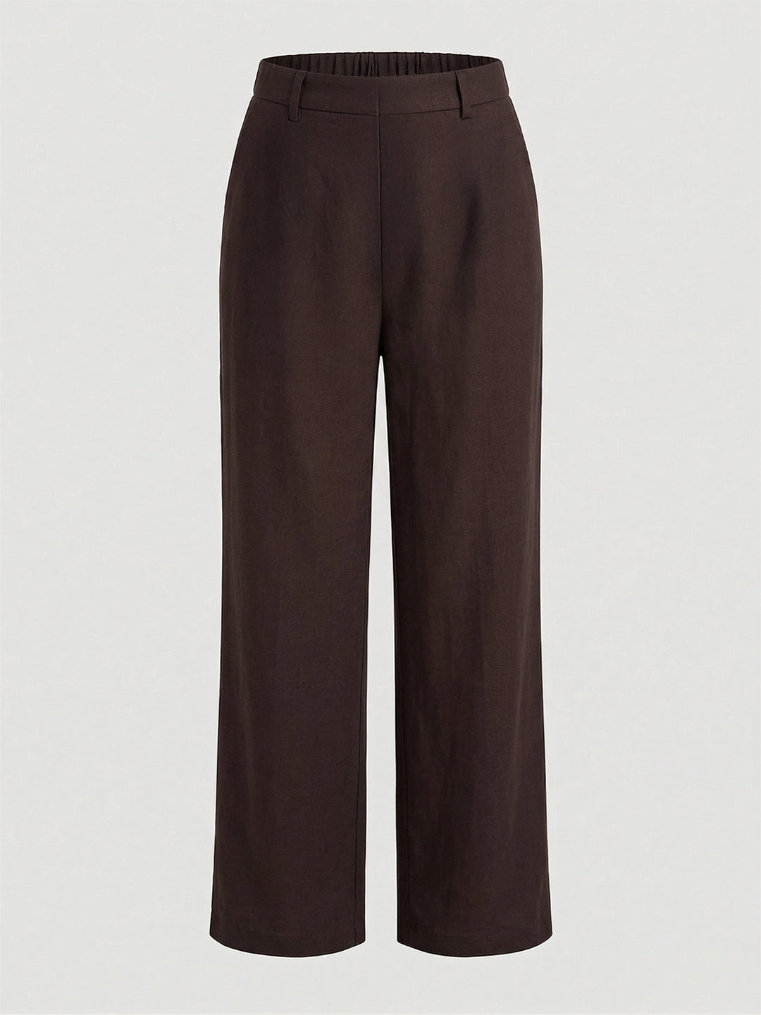 VORA LABEL Women Rayon Solid Straight Fit Trousers - Magenta Secondary image