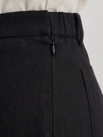 VORA LABEL Women Rayon Solid Straight Fit Trousers - Black
