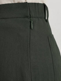 VORA LABEL Women Rayon Solid Straight Fit Trousers - Green