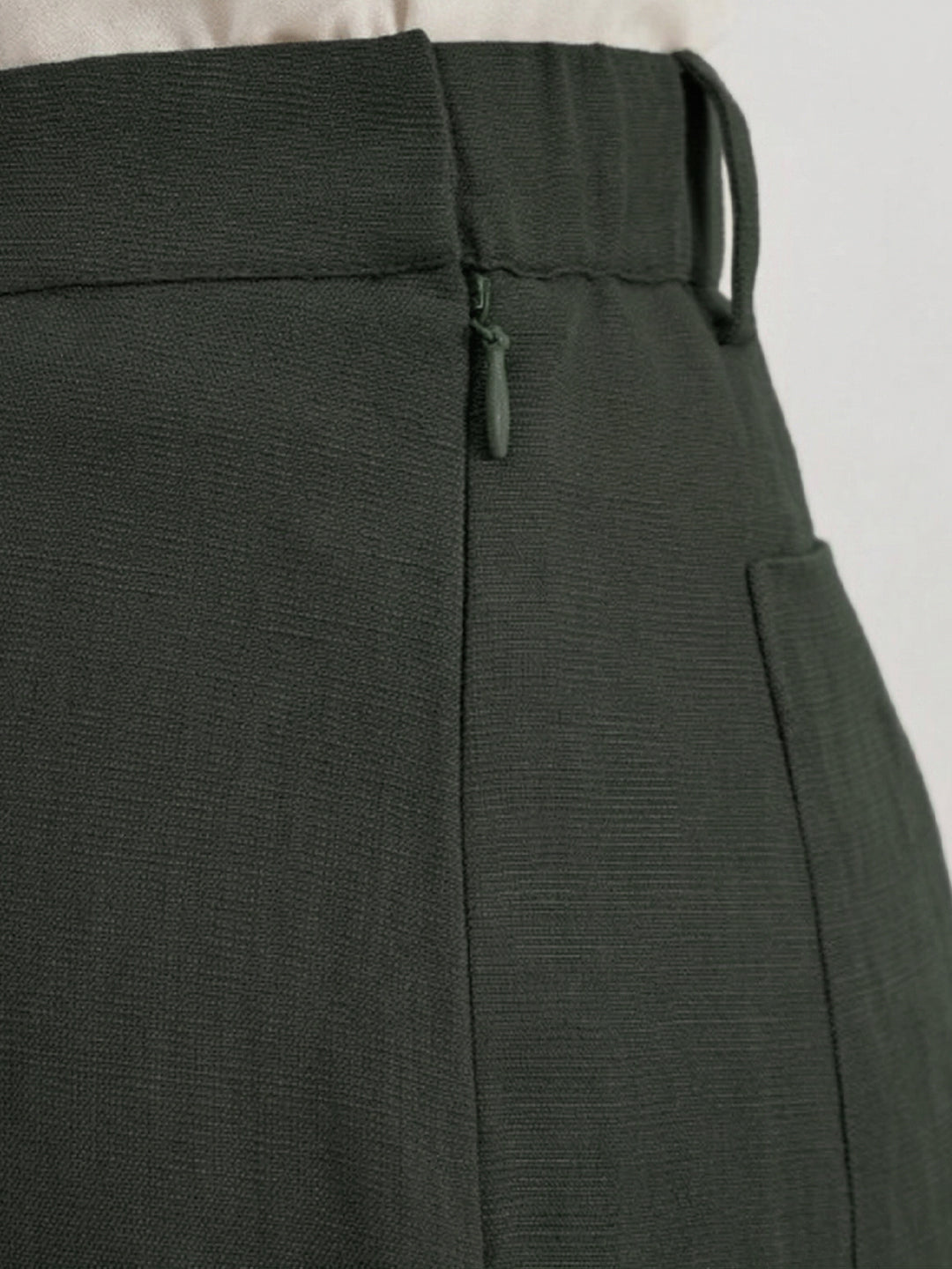 VORA LABEL Women Rayon Solid Straight Fit Trousers - Green