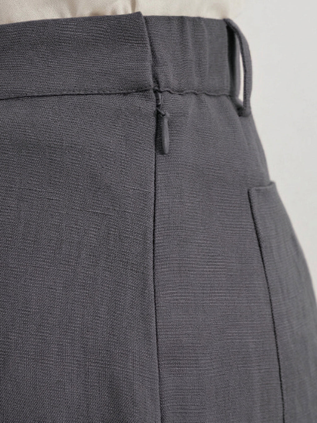 VORA LABEL Women Rayon Solid Straight Fit Trousers - Dark Grey