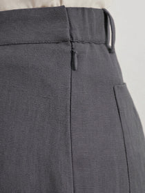 VORA LABEL Women Rayon Solid Straight Fit Trousers - Dark Grey