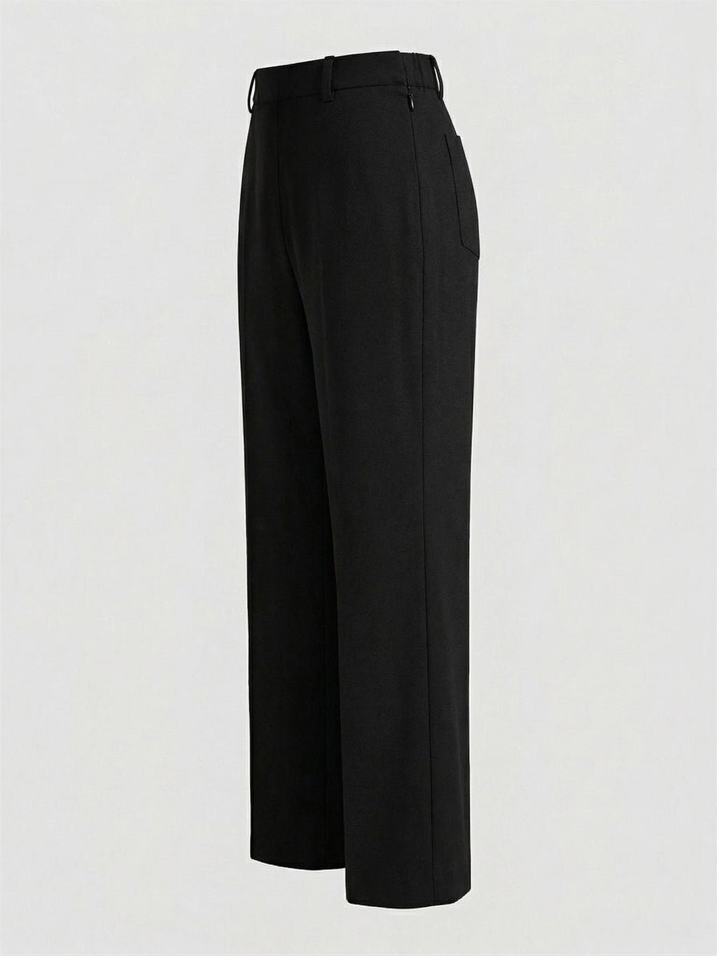 VORA LABEL Women Rayon Solid Straight Fit Trousers - Black