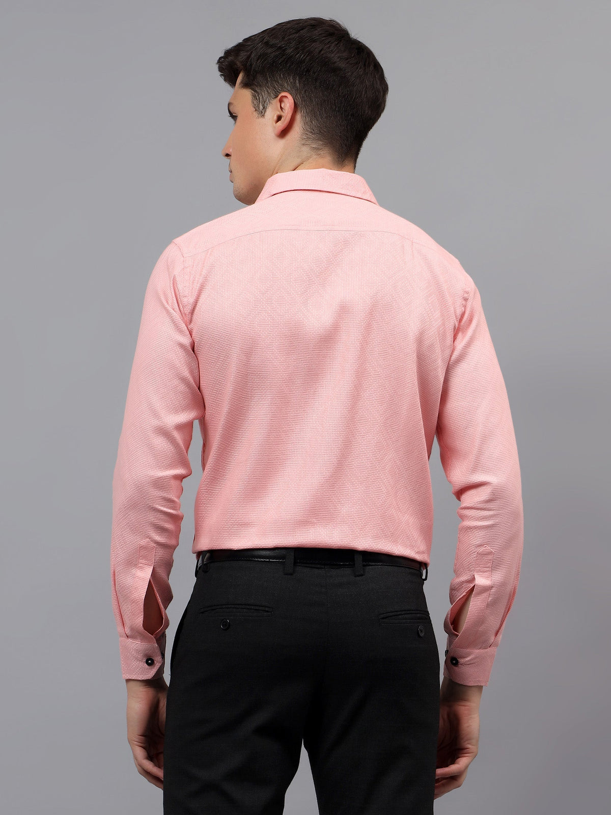 VORA LABEL Men Cotton Solid Regular Fit Casual Shirt - Black