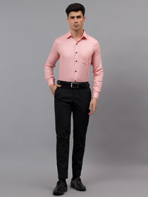 VORA LABEL Men Cotton Solid Regular Fit Casual Shirt - Black