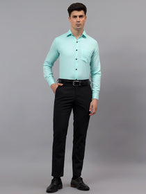 VORA LABEL Men Cotton Solid Regular Fit Casual Shirt - Black