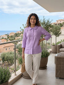 VORA LABEL Women Cotton Solid Regular Fit Shirt - White