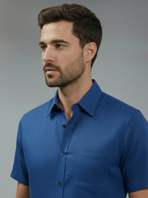 VORA LABEL Men Cotton Regular Fit Spread Collar Casual Shirt - Yellow