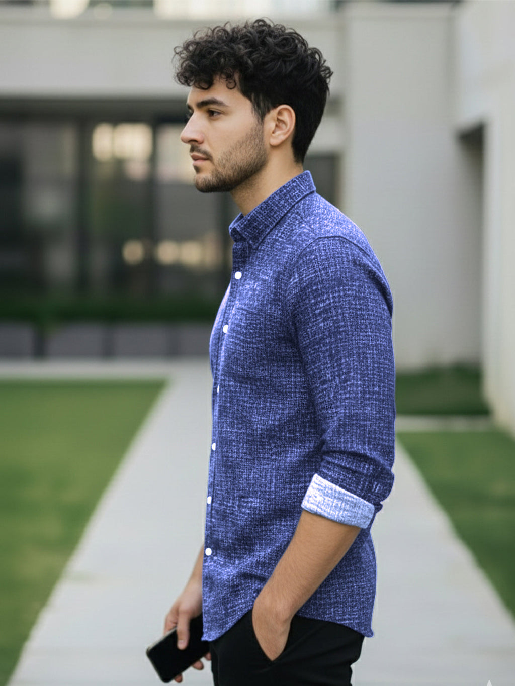 VORA LABEL Men Cotton Printed Regular Fit Casual Shirt - Red
